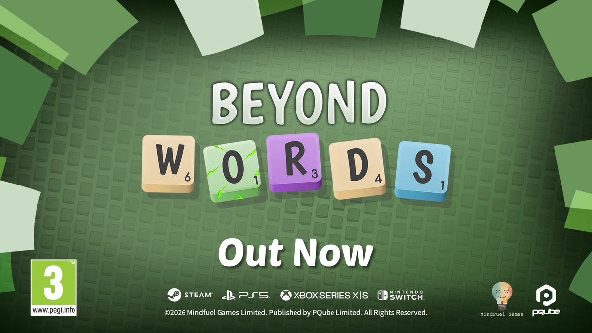 Beyond Words is OUT NOW! 🥳 From the creators of GoldenEye and TimeSplitters comes a smarter kind of word game🧠 🧩 40+ evolving boards ⚡ 300+ powerful modifiers & abilities 👿 30+ menacing bosses Play now on: 🖤 Steam ❤️ Switch 🩵 PS5 💚 Xbox Series ⭐ Get yours today if you’re feeling clever! #beyondwords #newgame #newgameplay #wordgamelover #wordgame #wordgames😂