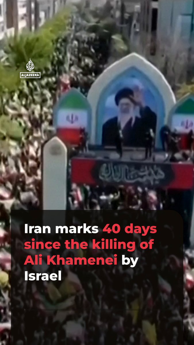 Thousands of people gather in Iran to mark 40 days since the US-Israeli killing of former Iranian supreme leader, Ayatollah Ali Khamenei, as mourning ceremonies spread nationwide.