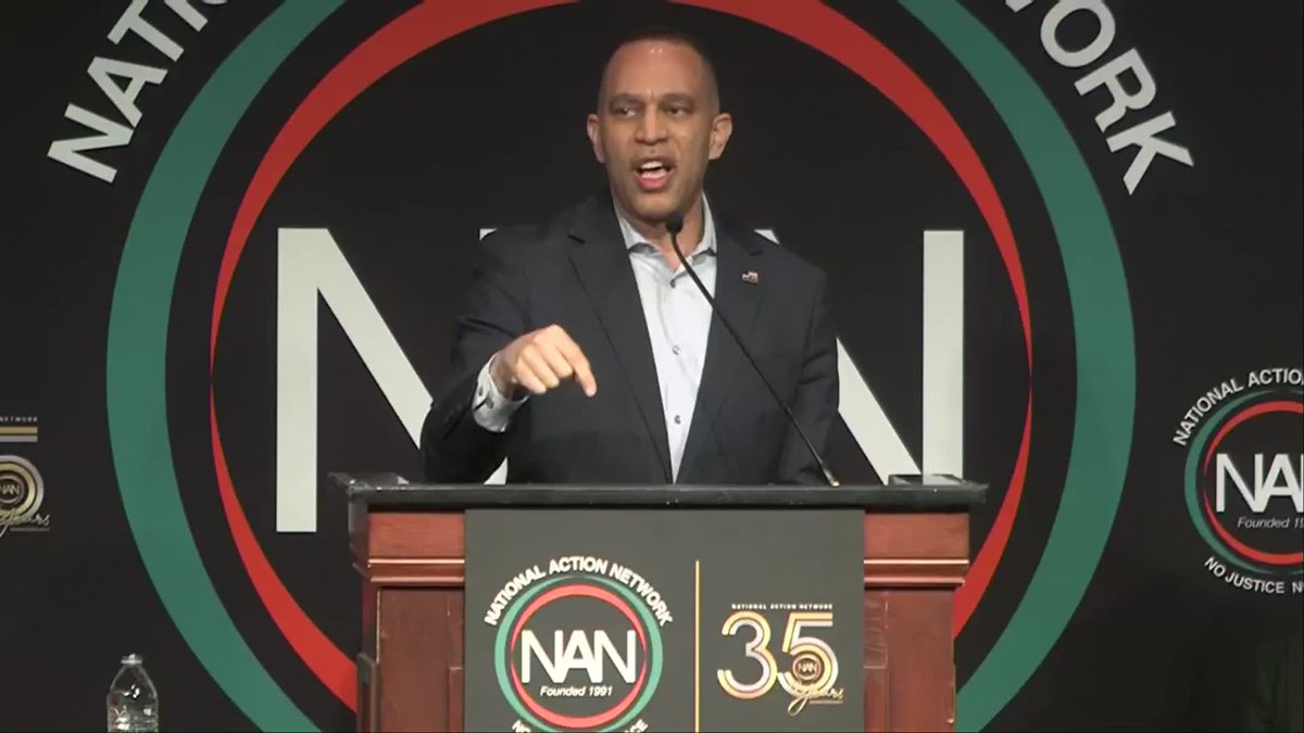 JUST NOW: Hakeem Jeffries bashes Secretary of War Pete Hegseth while going on a rant defending DEI: "When you attack diversity, equity, and inclusion, you attack the United States of America. We have the high ground on this issue." "They're not trying to celebrate merit. They're trying to elevate mediocrity... Just look at who they put in charge of the attack on DEI, Pete Hegseth."