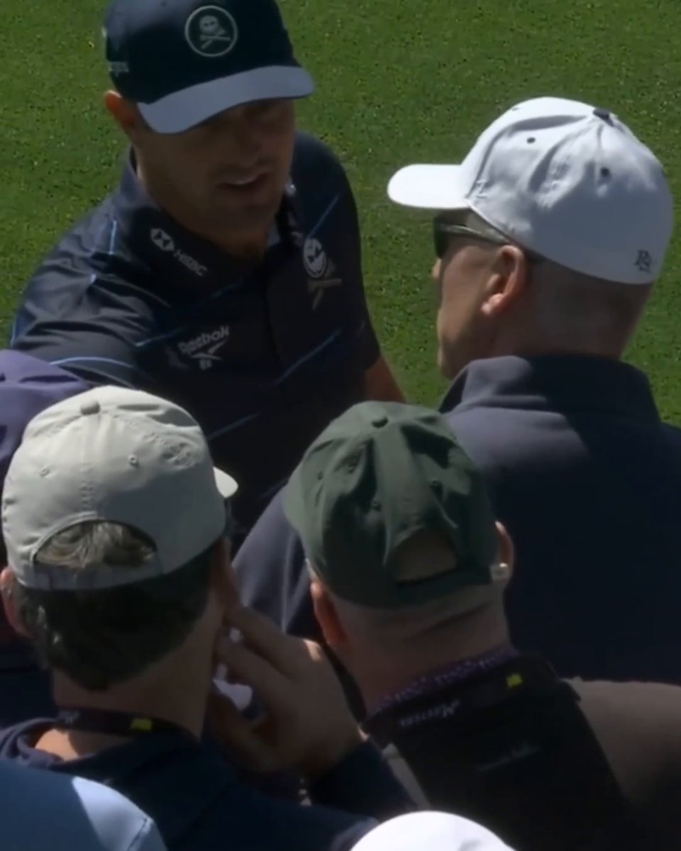 Bryson DeChambeau walked over and handed a patron a golf ball after an errant tee shot 🤝