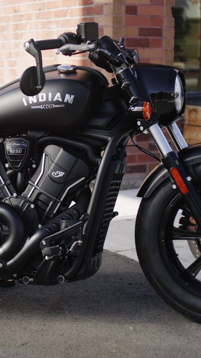 Down to the basics, the Scout Bobber is everything you need and nothing you don’t. Liquid-cooled V-Twin power in all black. It's nothing extra, it just works. #indianmotorcycle
