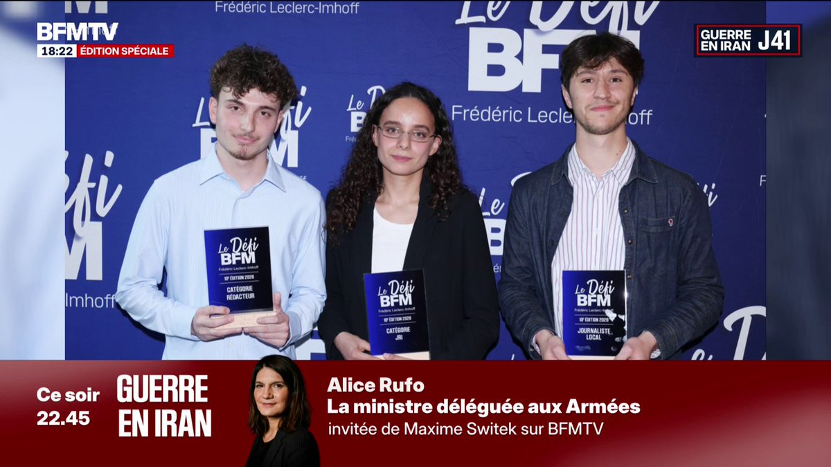 Voici les lauréats du DÉFI BFMTV Frédéric Leclerc-Imhoff