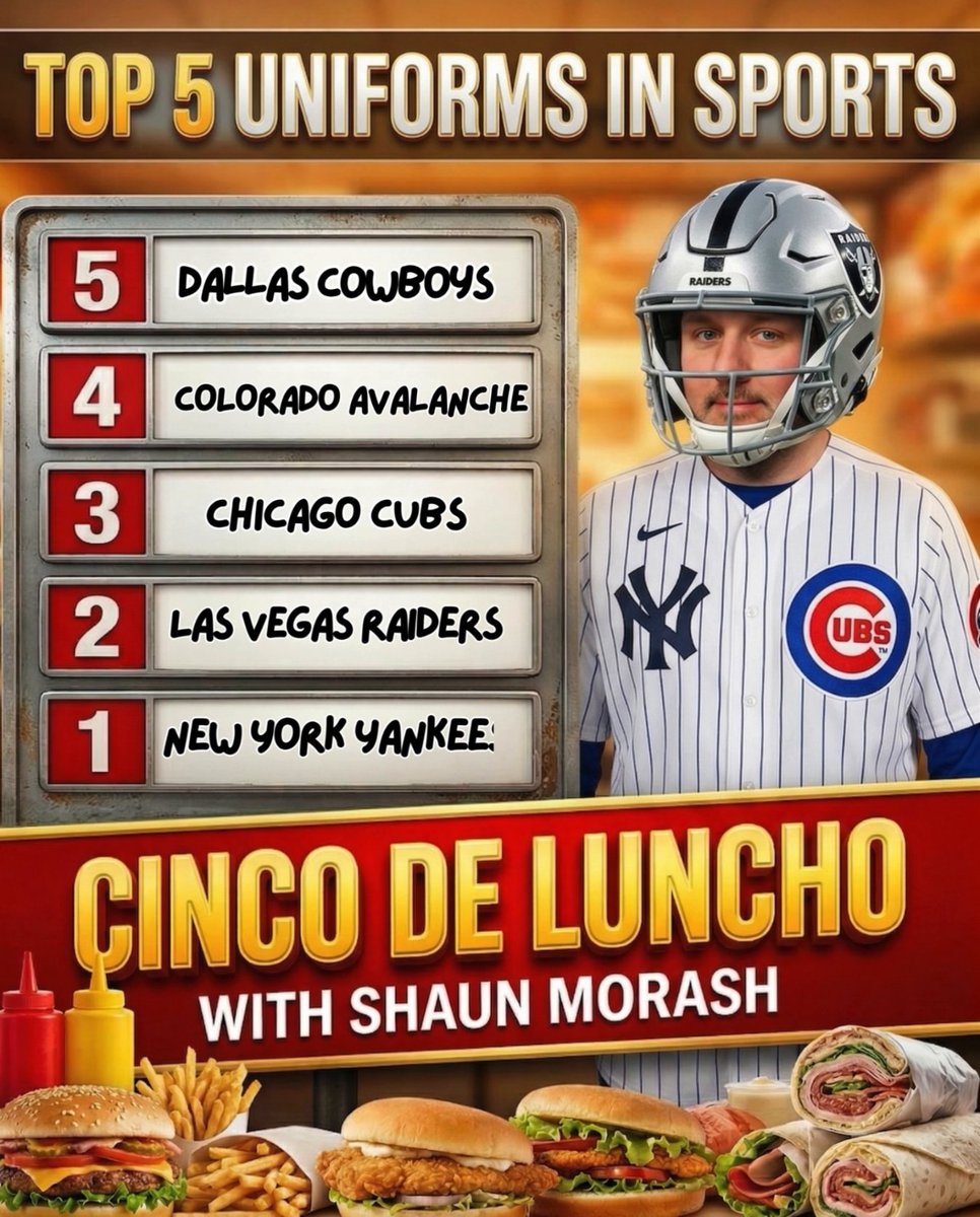 Morash ranks the top five uniforms in all of sports ⬇️ Shaun Morash