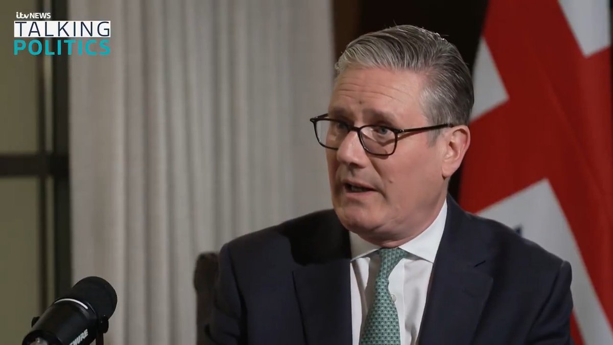 "Not the language I would use": Keir Starmer responds to Trump's Truth Social post on Tuesday threatening "a whole civilisation will die." Speaking to ITV News' @peston, the PM said "they're not words I would use," saying "I come at this with our British values and principles".