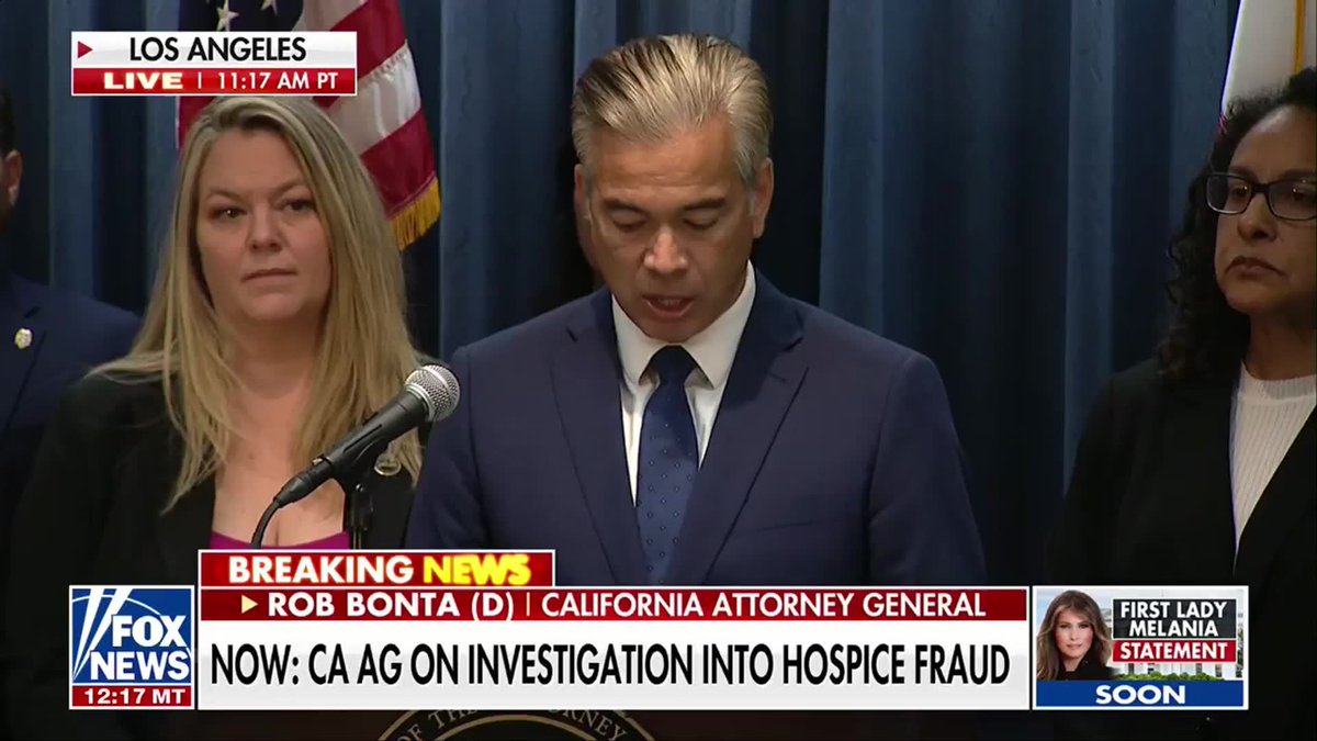 BREAKING: "While health care fraud might be President Trump's shiny new political talking point, California DOJ has been going after health care fraud since 1979. For decades." "Trump is late to the party." - Rob Bonta, California Attorney General