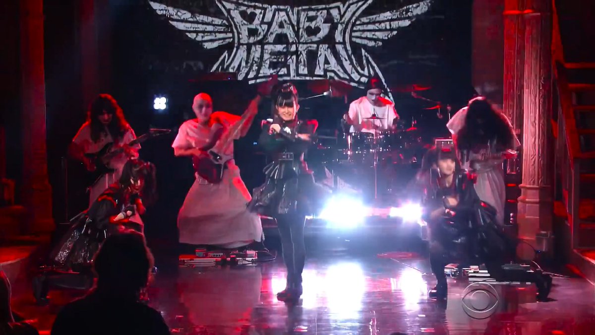 Even though the 10-year mark was April 5, I remembered today when BABYMETAL first appeared on US prime-time TV on The Late Show with Stephen Colbert. No interview, just a performance, but seeing them on that stage felt unreal.