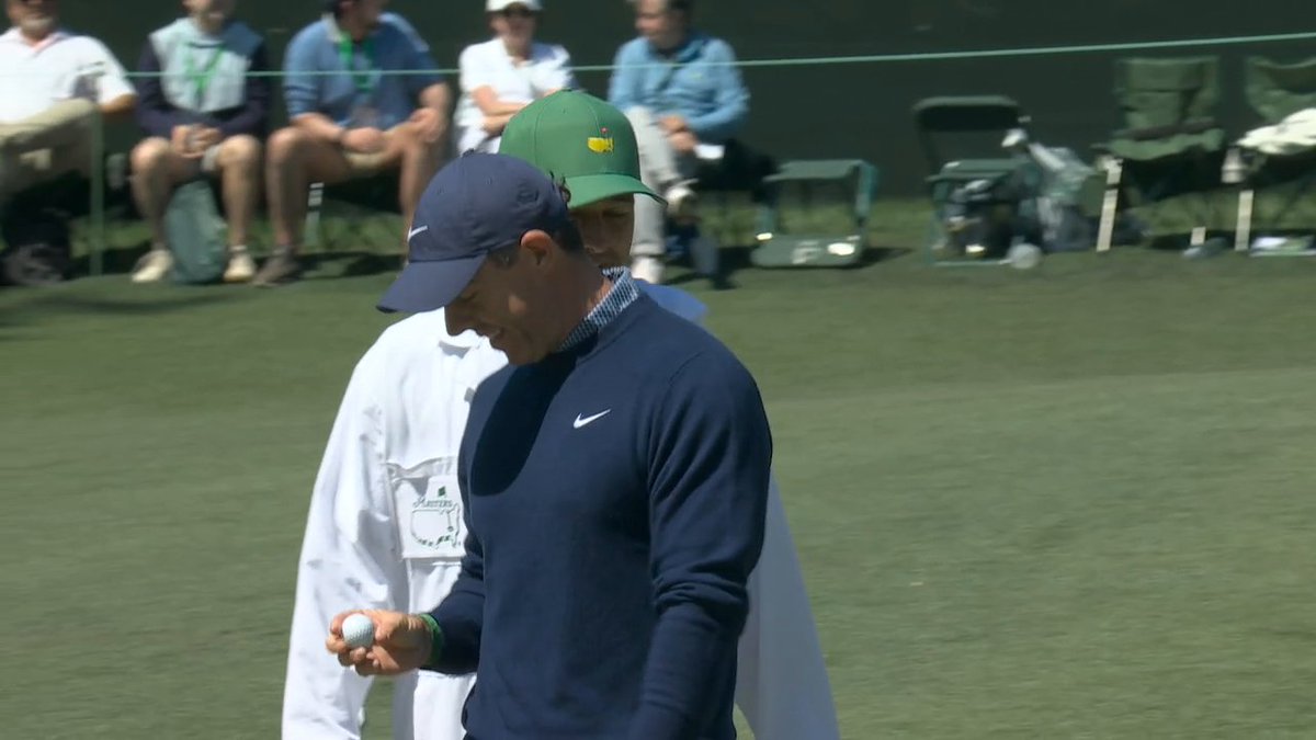 Defending champion Rory McIlroy drains the putt and is tied atop the leaderboard at the Masters 🍿 Watch the conclusion of the first round of the Masters on ESPN and the ESPN App ⛳️