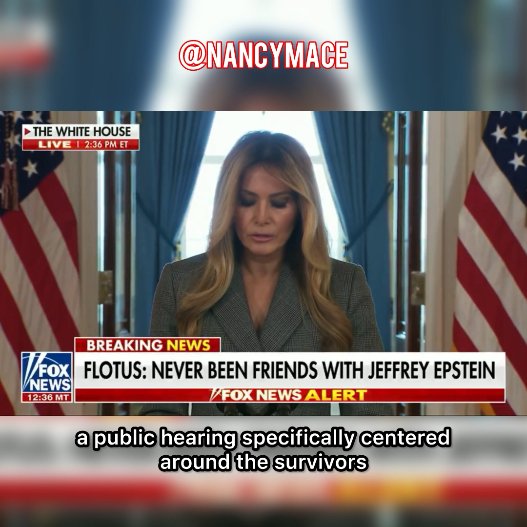 I am moved by the words of First Lady Melania Trump today regarding Epstein. First Lady, you have my word I'll continue to fight for the women who have been victimized by this monster. Thank you ❤️