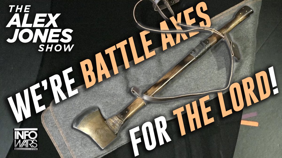 POWERFUL: "THIS IS HOW GOD WORKS!!!" Watch A True Miracle Unfold In Live Time When A Handmade Battle Axe Is Delivered To The Infowars Studio Just As Alex Jones & James Williams Discuss How Christians Are Called To Be Battle Axes For The Lord! "This Is A Biblical Sign From God!" James Williams AKA 'Dark Waters' Calls On Americans To NOT Abandon Trump While He Under The Greatest Attack From Anti-Christ Powers! "Donald Trump Is A Battle Axe Of The Lord, And When A Battle Axe's Handle Breaks, Do We Throw It Away? NO! We Fix The Handle! But It Has To Be Fixed Spiritually!" Instead, He Asks For Us To Fast & Pray For The President, So That Jesus Christ Can Renew His Mind & Soul Through The Power Of The Holy Spirit! DO NOT MISS THIS ONCE IN A LIFETIME MIRACULOUS FULL INTERVIEW! 🔴WATCH THE LIVE ALEX JONES SHOW NOW: