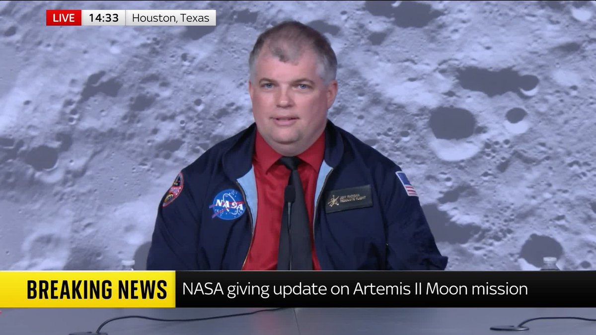 Jeff Radigan, Artemis II flight director, said the crew's had a "great time in space", adding that they've "really enjoyed doing all of the checkouts". He said: "Of course, the lunar flyby was quite a day, but now we absolutely turn towards entry."