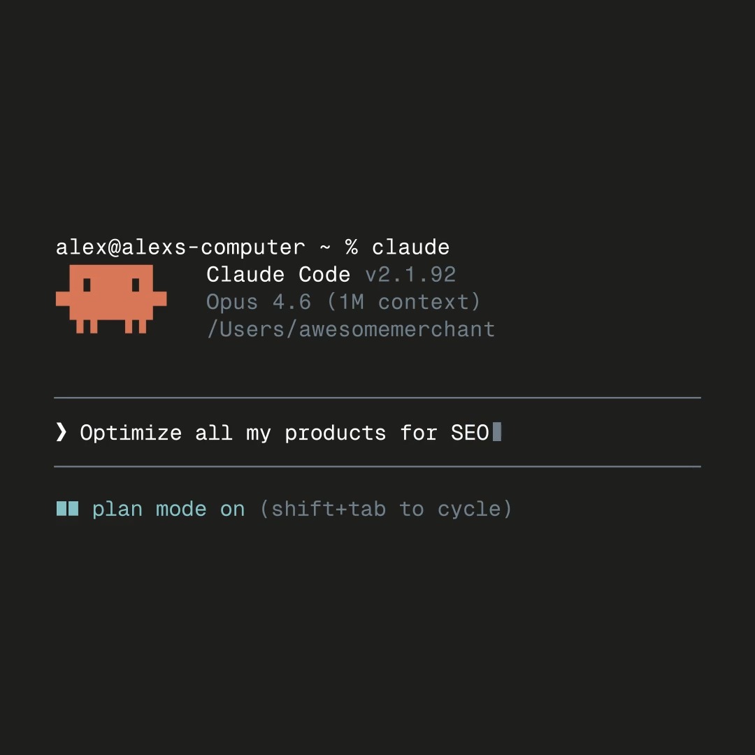 the Shopify AI Toolkit is here manage your store with your favorite agent Claude Code, Codex, Cursor, VS Code, and more