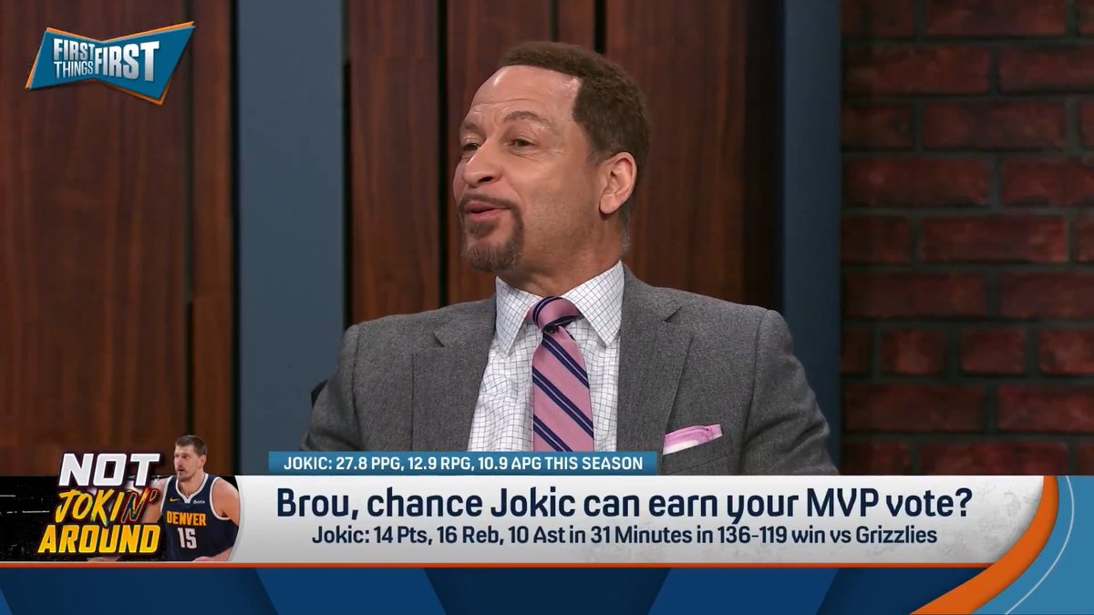 “If they meet in the 2nd Round and Jokic outplays Wemby like he did in that last game this weekend…then I will admit I was premature in saying Wemby was the best player in the world.” Chris Broussard says he’d only be a few months early if this happens 😅🤣