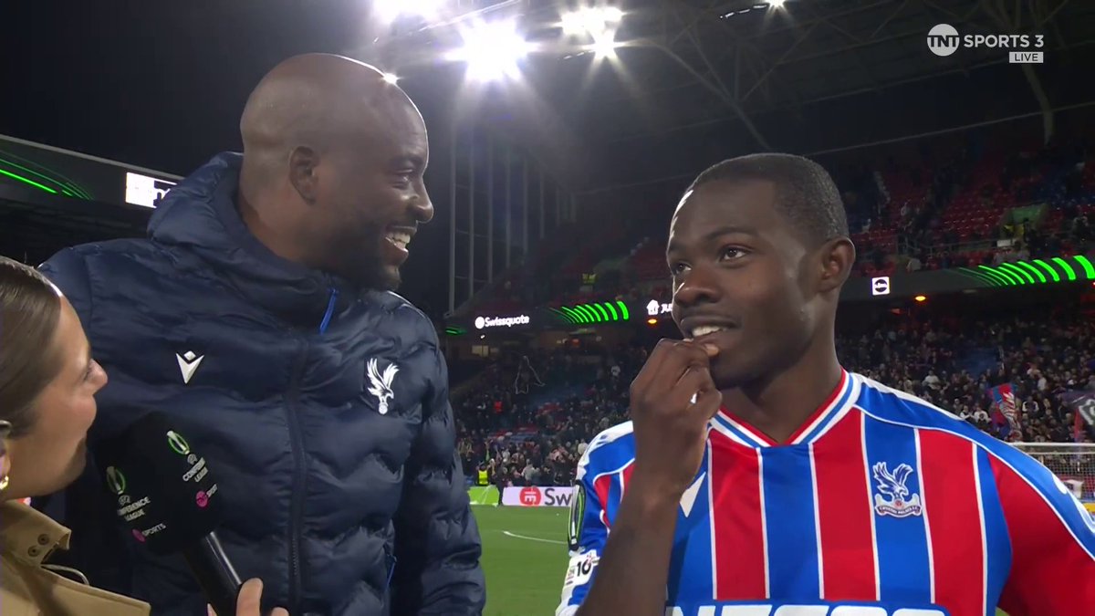 “I dreamed about that for nights” 😂 Jean Phillipe-Mateta and Tyrick Mitchell with a hilarious interview after beating Fiorentina 3-0 🙌 📺 Stream with TNT Sports on HBO Max