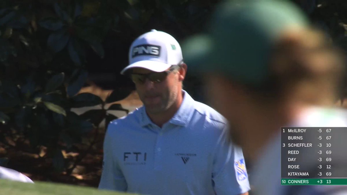 No bounce needed for Corey Conners. A slam-dunk birdie on No. 14. #themasters