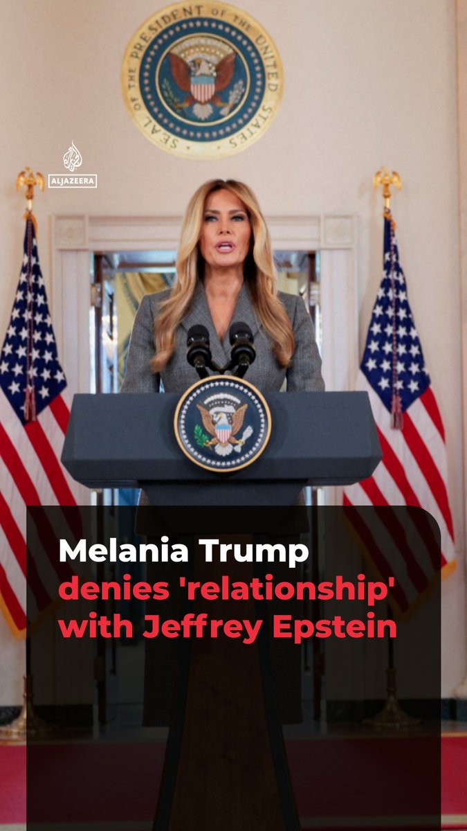 Melania Trump denied any relationship with convicted sex offender Jeffrey Epstein, calling the allegations “false” in a rare White House address. She said she only had casual contact with Ghislaine Maxwell and urged US Congress to hold public hearings for Epstein’s victims.