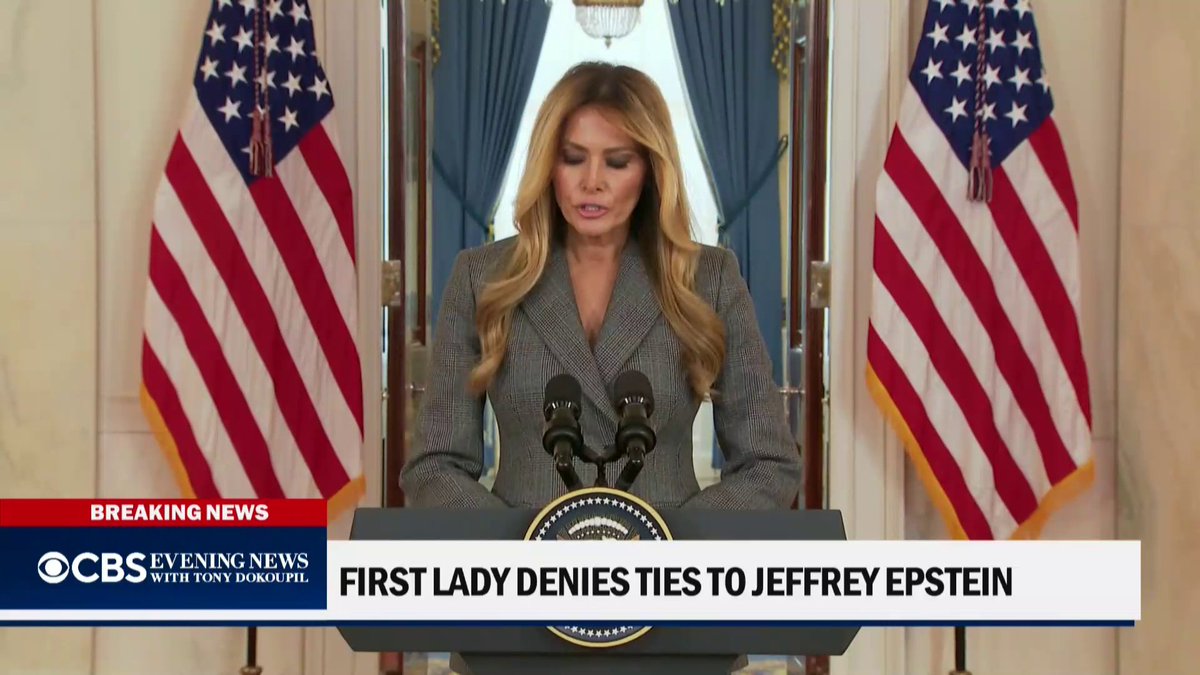 First lady Melania Trump delivered rare and unexpected remarks Thursday denying any friendship or relationship with Jeffrey Epstein and Ghislaine Maxwell. She called on Congress to hold a public hearing with Epstein's survivors.