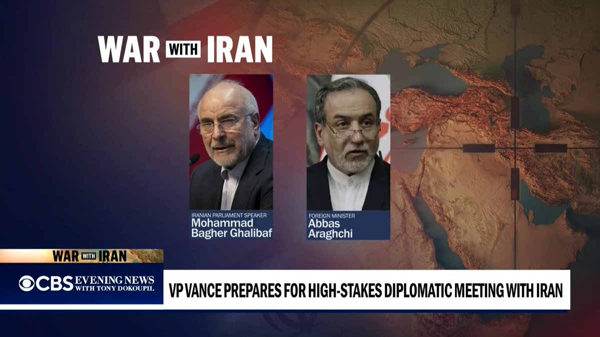 Lebanese and Israeli representatives are expected to meet at the State Department next week for U.S.-mediated talks. As Vice President JD Vance prepares to travel to Islamabad for negotiations with Iran, President Trump says he expects Iran to comply or possibly face large-scale attacks. Ed O'Keefe has the latest.