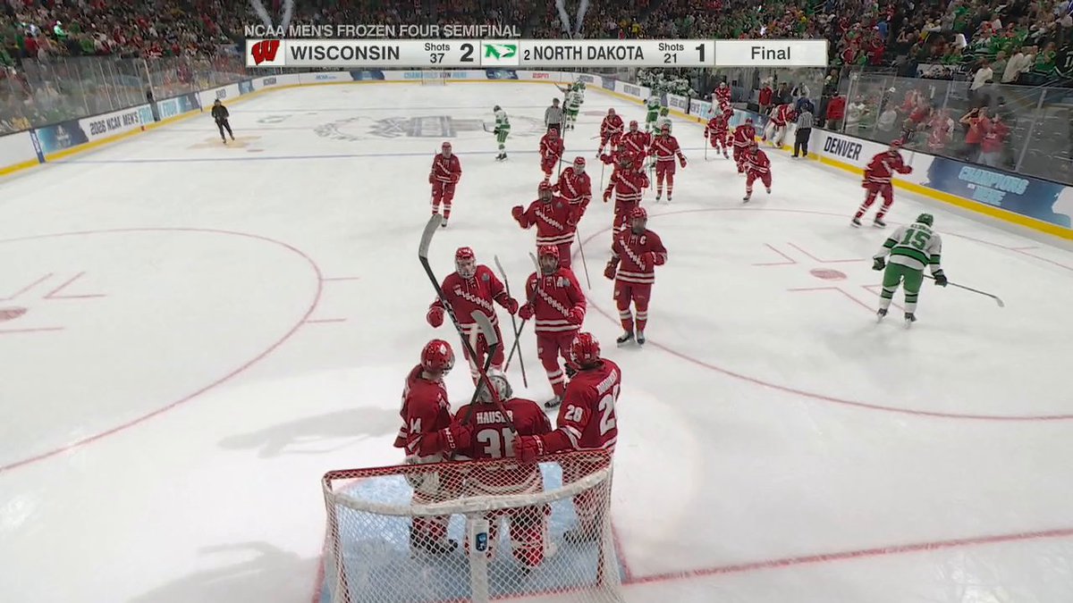 THE BADGERS ARE HEADED TO THE NATIONAL CHAMPIONSHIP‼️ They'll face the winner of Michigan-Denver 👀
