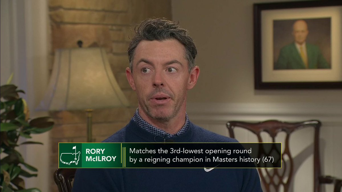 "I still felt nerves ... but I just feel like I settled into the round really nicely." Rory McIlroy feels more calm at Augusta after winning the Masters last year🏆