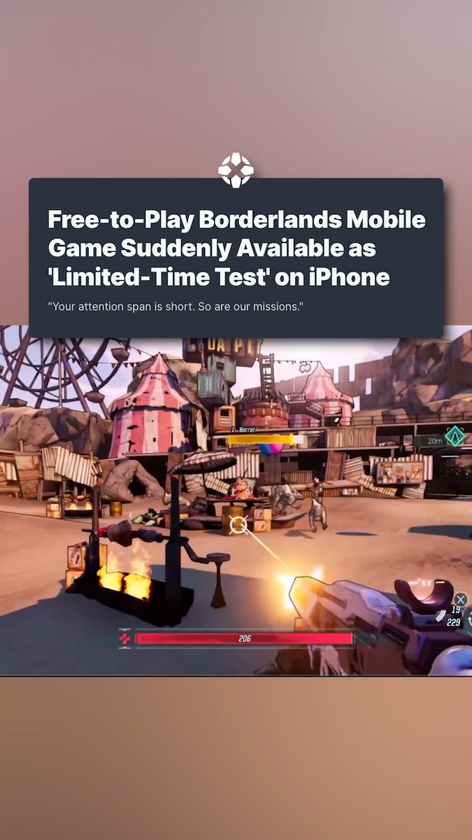 A new Borderlands game just surprise-dropped for iPhone, and it's a free-to-play "epic looter shooter." Will you check it out?