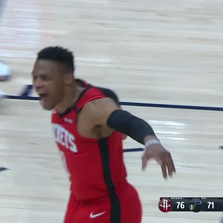 This Harden lob to Russ was tough. That backcourt was special.