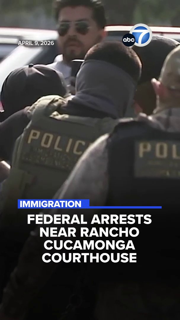 A chaotic scene unfolded outside the Rancho Cucamonga courthouse when federal agents detained multiple men Thursday morning. The arrests were caught on camera.
