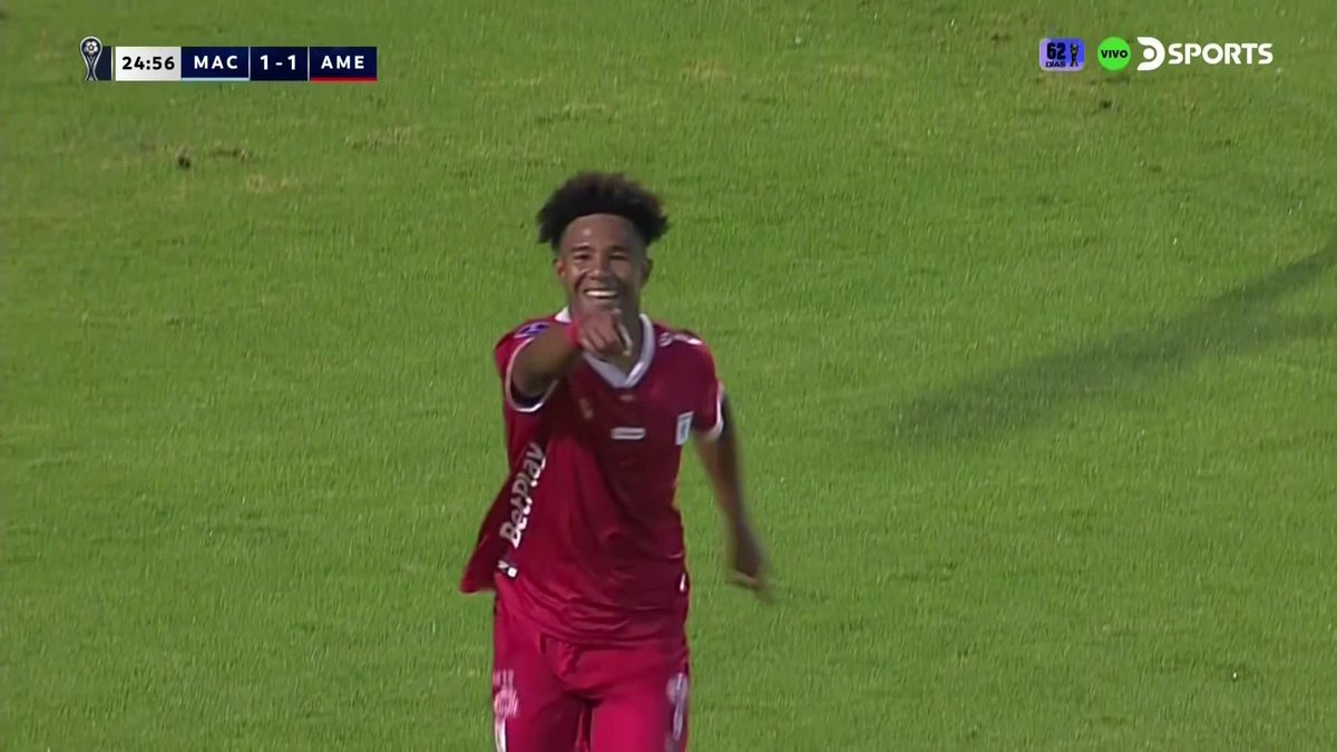 🇨🇴 GOOOL de #América. El ecuatoriano Daniel Valencia marcó el 1-1 en su visita a #Macará, al 24’