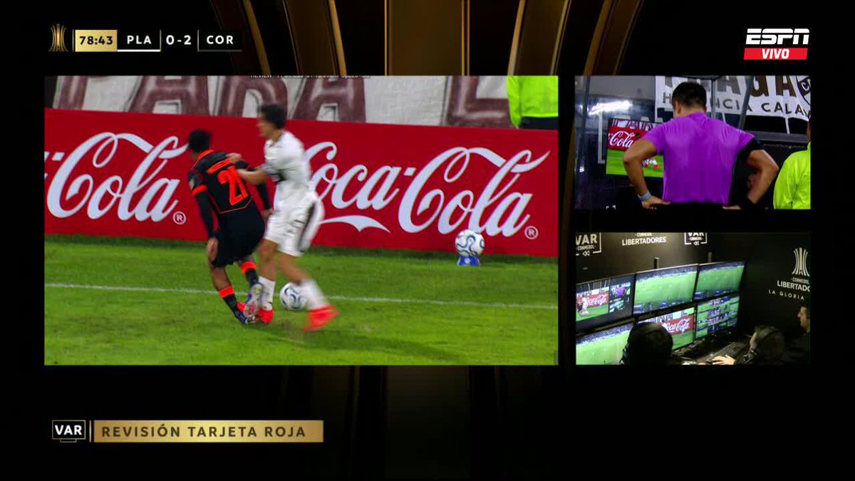 ❌😳 PLANCHAZO DE SABORIDO, EXPULSIÓN Y PLATENSE SE QUEDA CON 10 VS. CORINTHIANS.