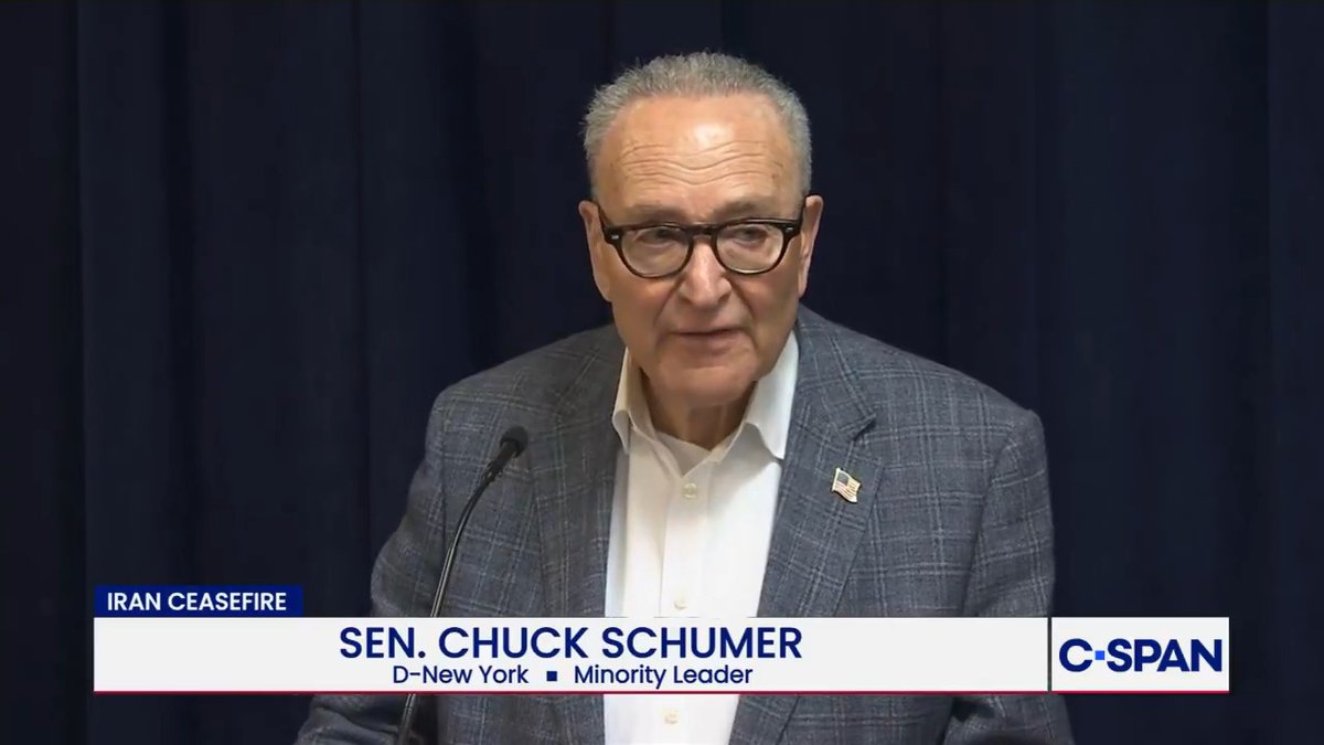 Sen. Schumer: "All of this happens when one man…has unchecked power to wage war. He backs himself into a corner with dangerous, escalating rhetoric…The Senate will vote next week on the war powers resolution. Congress must reassert its authority."