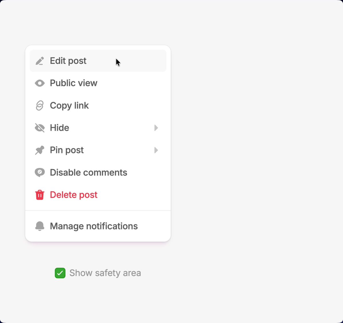 built a dropdown menu with directional detection using Claude today It uses a triangle-based safe zone to keep submenus open while the cursor is moving toward them, so multi-level navigation feels much smoother and satisfying. I know this pattern already exists, but building it myself with Claude as a designer felt different.