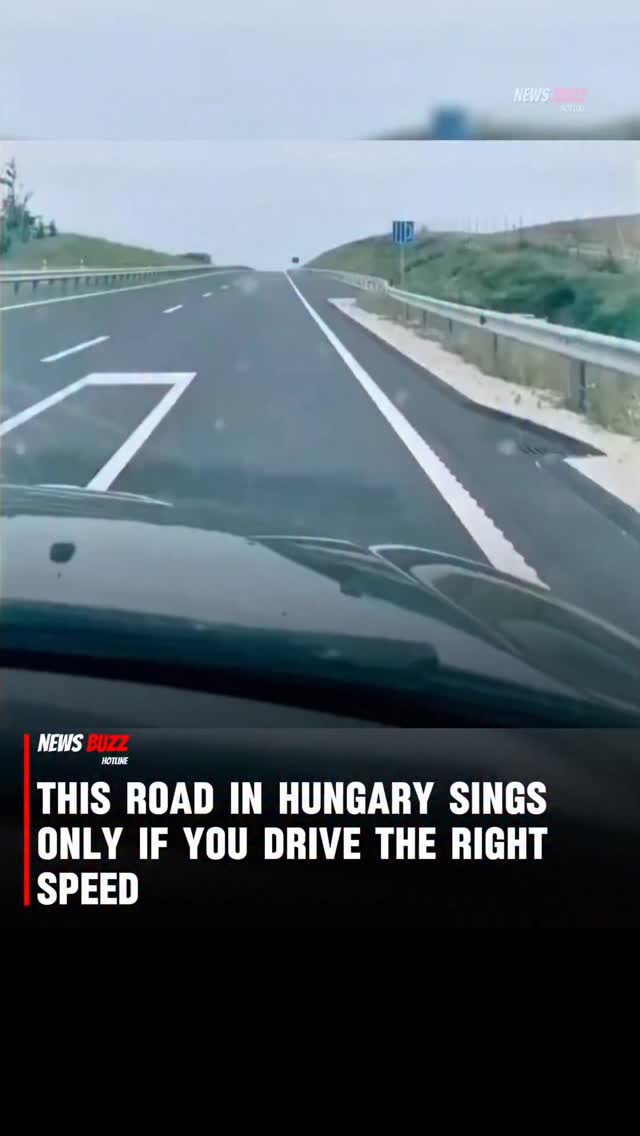 Hungary’s famous “singing road” has special grooves carved into the asphalt which produce music when vehicles drive at a steady speed of about 80 km/h.