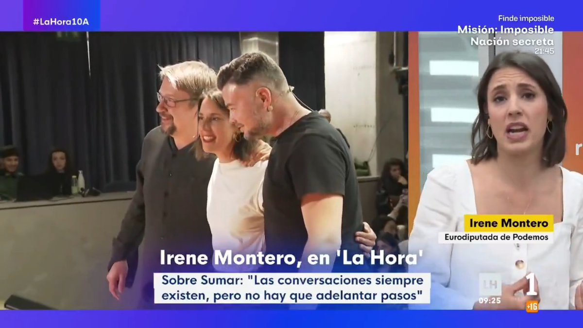 Lo que nos ha pasado en el pasado nos debe servir para aprender porque nada de lo que nos haya pasado en ese pasado es más importante que lo que podamos construir en el futuro. 🎥 Irene Montero