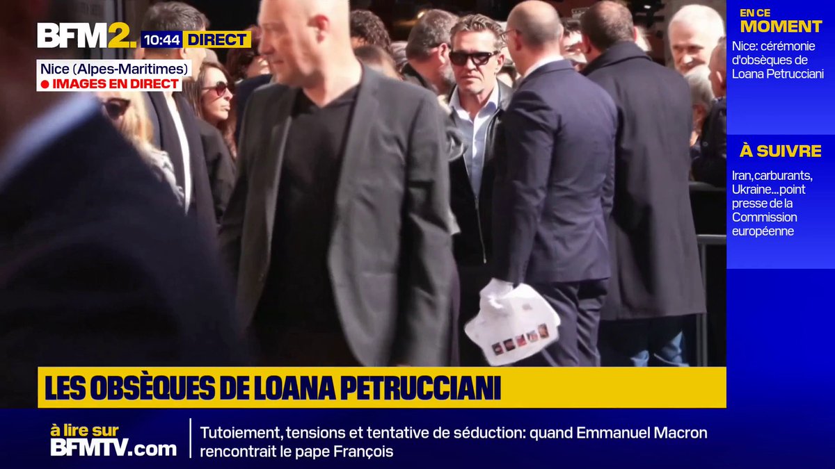 Alexia Laroche-Joubert et Benjamin Castaldi arrivent aux obsèques de Loana Petrucciani #BFM2