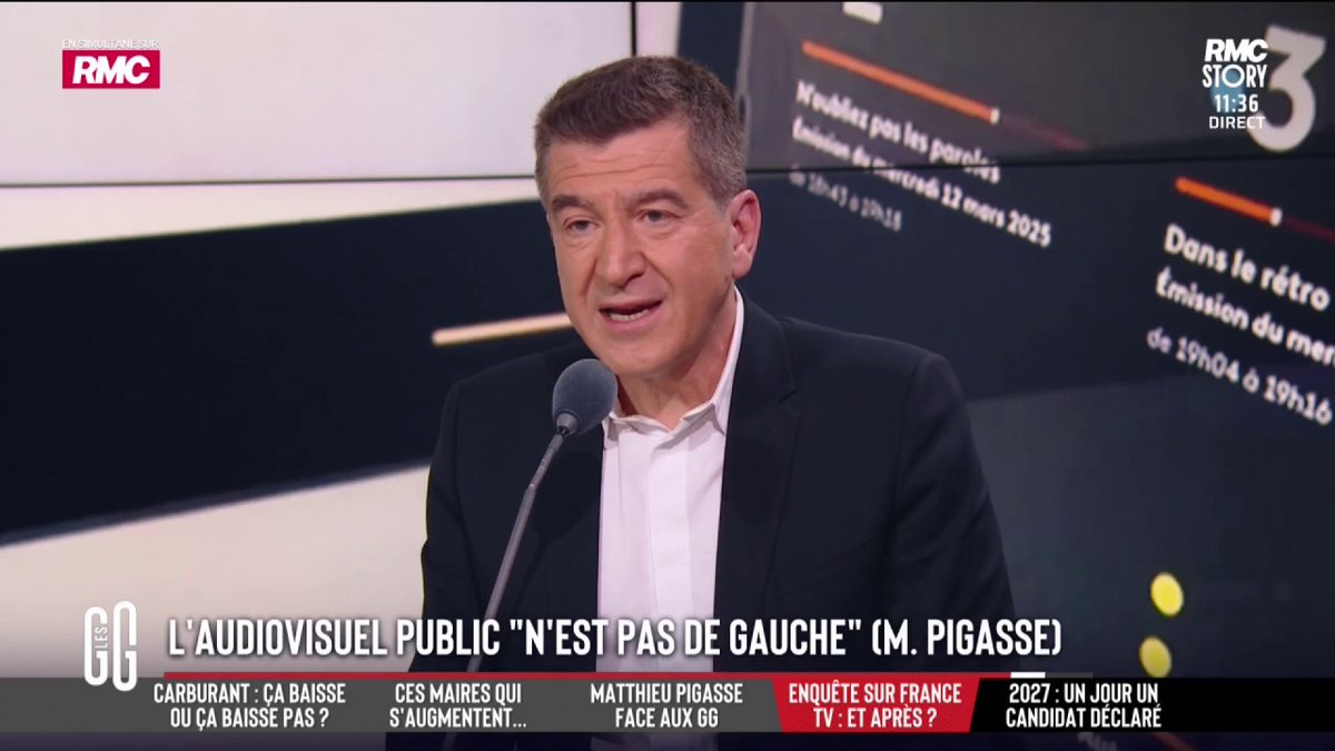 🎙️ "L'audiovisuel public n'est ni de gauche ni de droite, c'est neutre", assure Matthieu Pigasse. #GGRMC