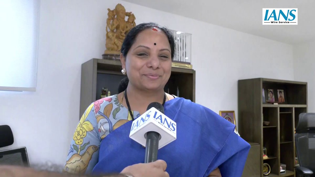 Hyderabad, Telangana: On West Bengal elections, Telangana Jagruthi President K. Kavitha says, "I'm not following the Bengal election on a micro level, but as a woman and as an admirer of Mamata Didi, I really want her to win. I am hoping, 'Didi, you are in my prayers'"