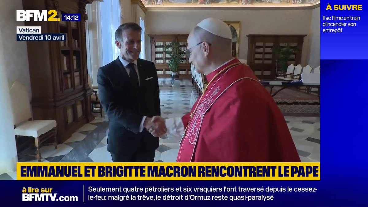Emmanuel et Brigitte Macron rencontrent le Pape Léon XIV #BFM2