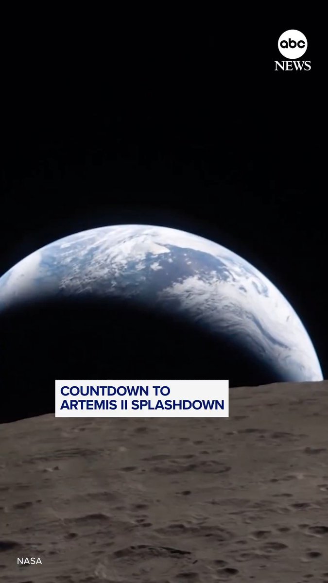The Artemis II crew is set to return to Earth, splashing down off the coast of California Friday evening. ABC News News' Gio Benitez reports.