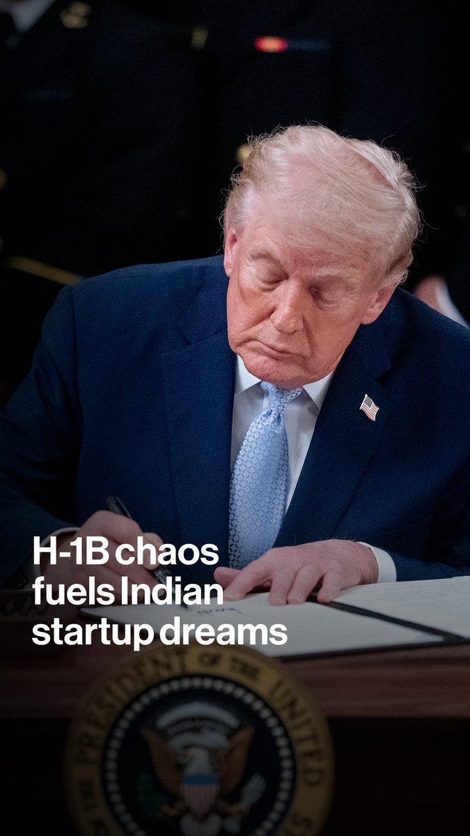 Trumpโs overhaul of the US visa system for highly skilled immigrants is undergoing its first major test. If the $100,000 bar inspires foreign-born tech workers to leave the US or not to come at all. Bloomberg News' Saritha Rai finds India is well positioned to benefit. Watch the full video: