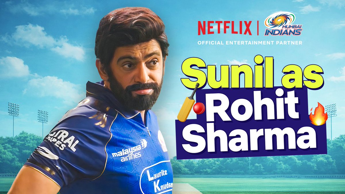 OMG, Sunil Grover mimicking Rohit Sharma in collaboration with Netflix.😭🔥 bRO cooking something big with Netflix👀