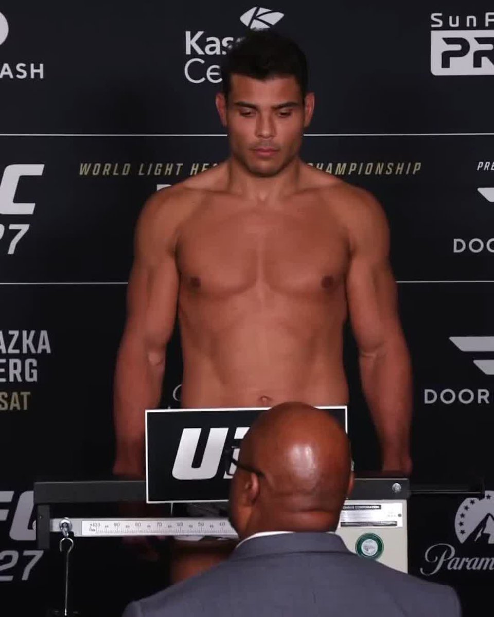 Looking to make a statement in his new weight class 💪 Paulo Costa weighs in at 205 pounds! #UFC327 [ APR 11 | 9pmET on @ParamountPlus ]