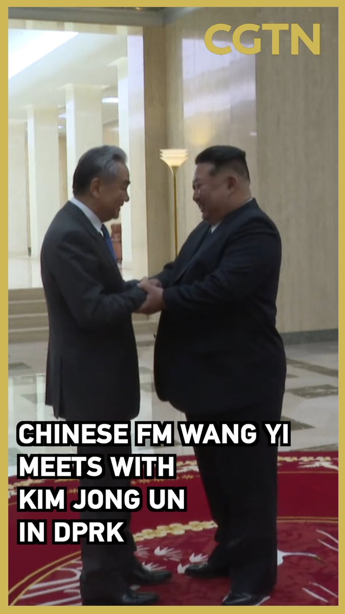 Chinese Foreign Minister Wang Yi met with Kim Jong Un, president of the State Affairs of the Democratic People's Republic of Korea (DPRK), in Pyongyang on Friday during his visit from April 9 to 10.