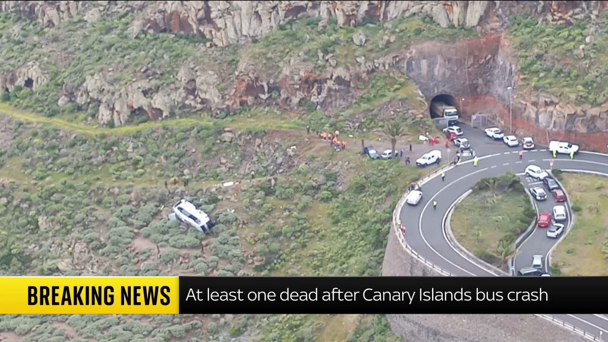 BREAKING: At least one person has died and 26 others have been injured in a bus crash on the island of La Gomera in the Canary Islands. All the passengers were British. 📺 Sky 501 and YouTube