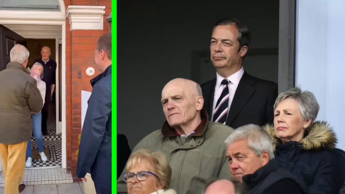 Left: Nigel Farage and Robert Jenrick meet the winners of Reform UK's competition to have your energy paid for the whole year Right: Here are the two winners with Nigel Farage at a Brexit Party rally in Fylde on the 4th May 2019 Credits to 💛 Yorkshire lass💛 Don McGowan for putting this together