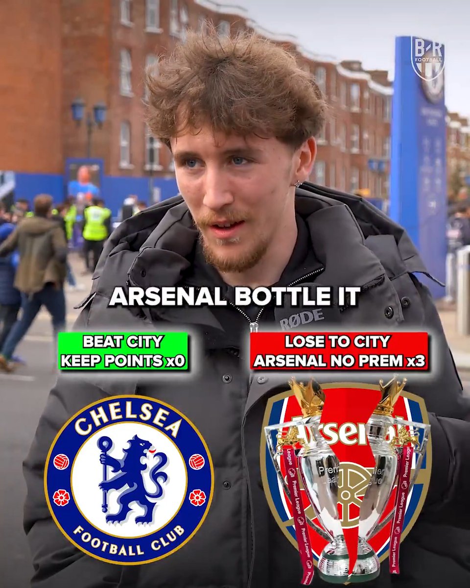 Would Chelsea fans choose to lose to Man City if it meant Arsenal didn't win the Premier League? 😅