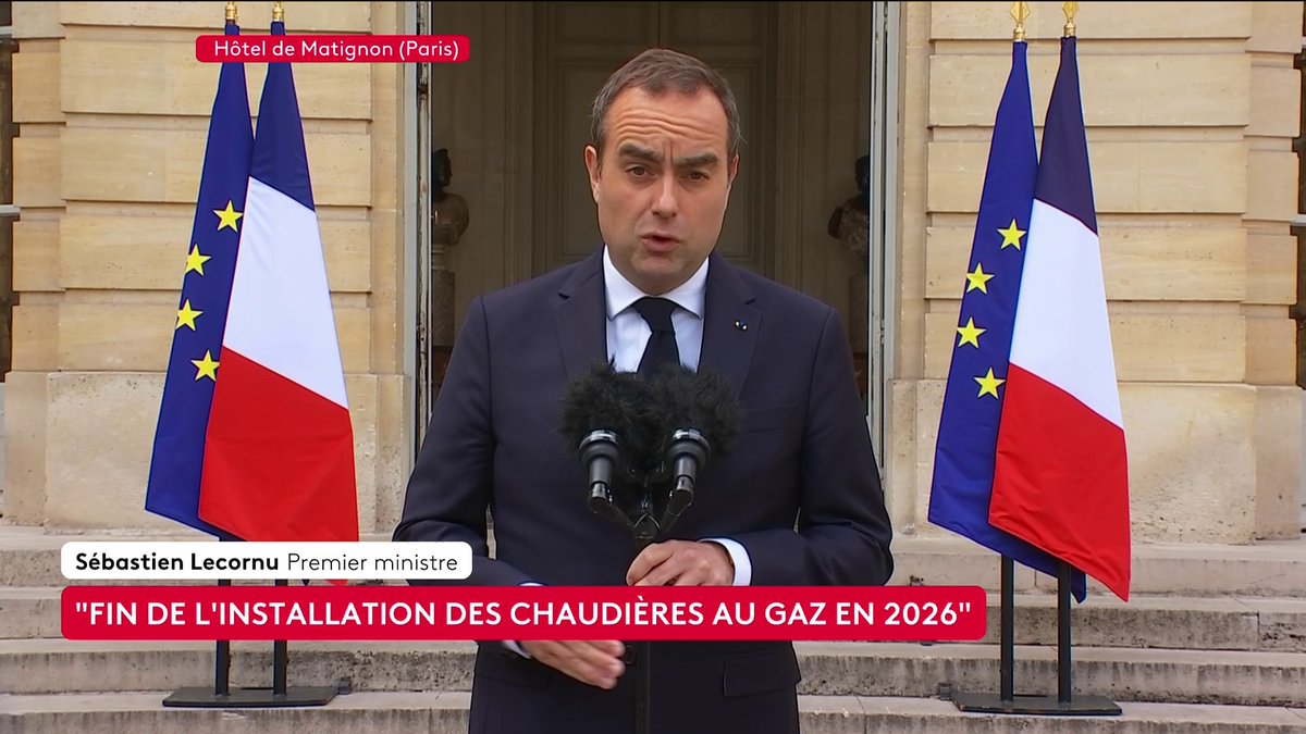 🔴🗣️ "Nous allons faire du chauffage électrique la norme là où il est encore l'exception", précise le Premier ministre, au moment de détailler son plan d'électrification de la France. #canal16