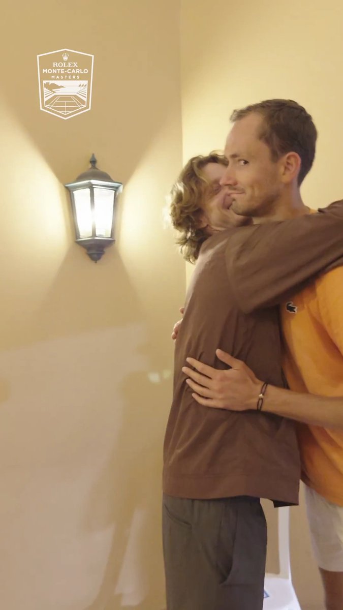 Sometimes... you just need a Rublo hug 😂 Andrey Rublev Rolex Monte-Carlo Masters