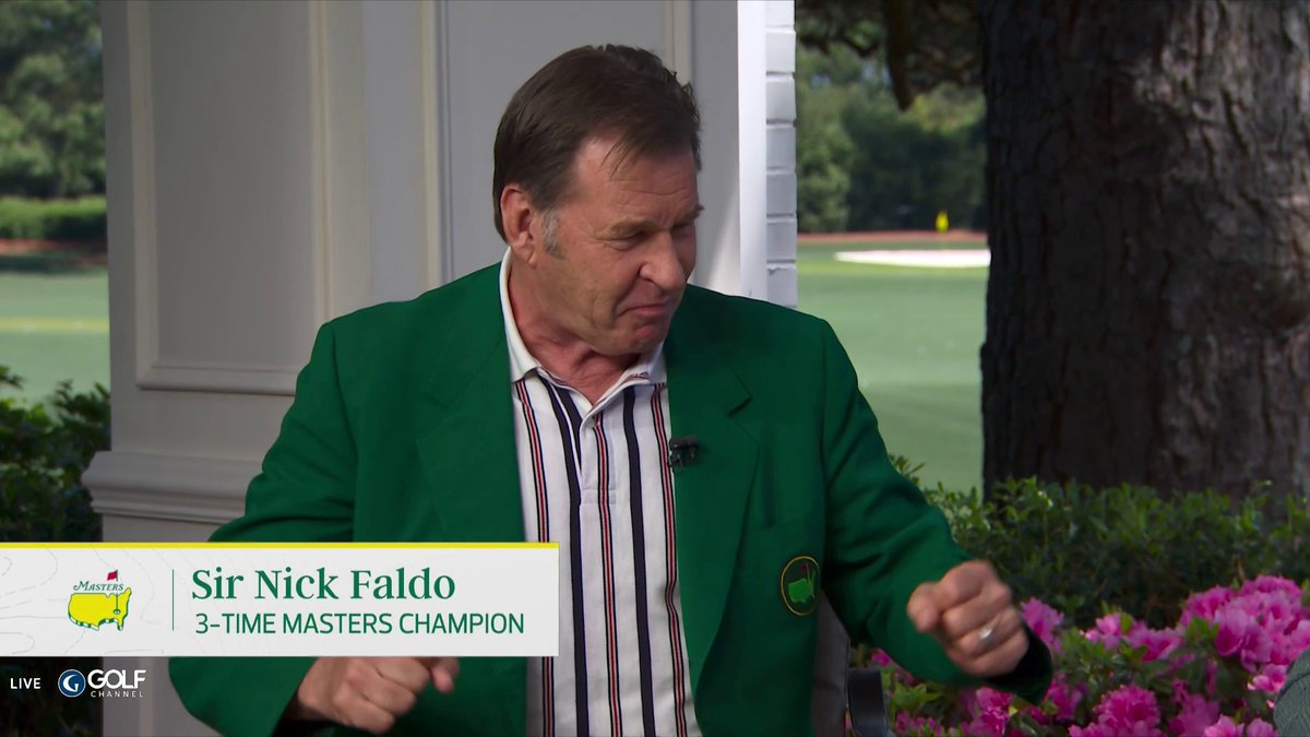 Imagine you’re Greg Norman, just trying to settle in and watch The Masters today, and you see Nick Faldo in the same shirt he beat you in 30 years ago