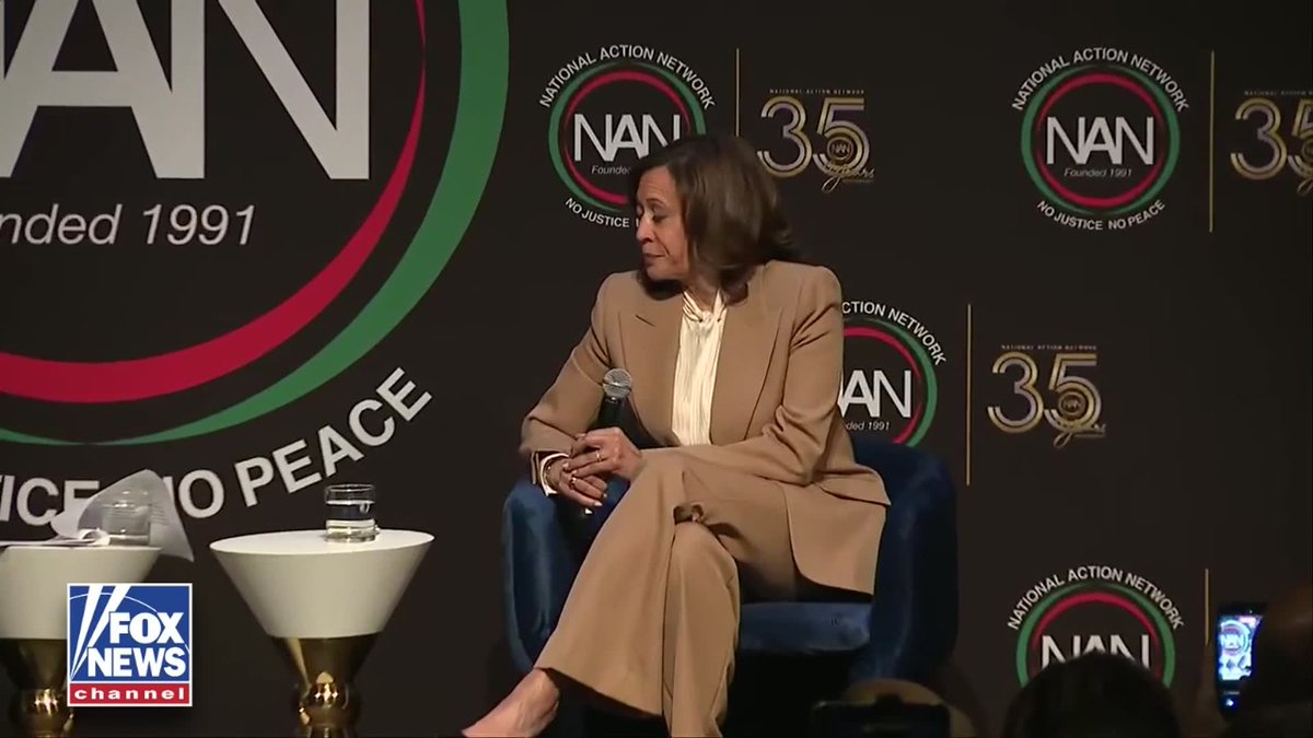 JUST IN: Former VP Kamala Harris starts laughing when someone tells her to "run again."