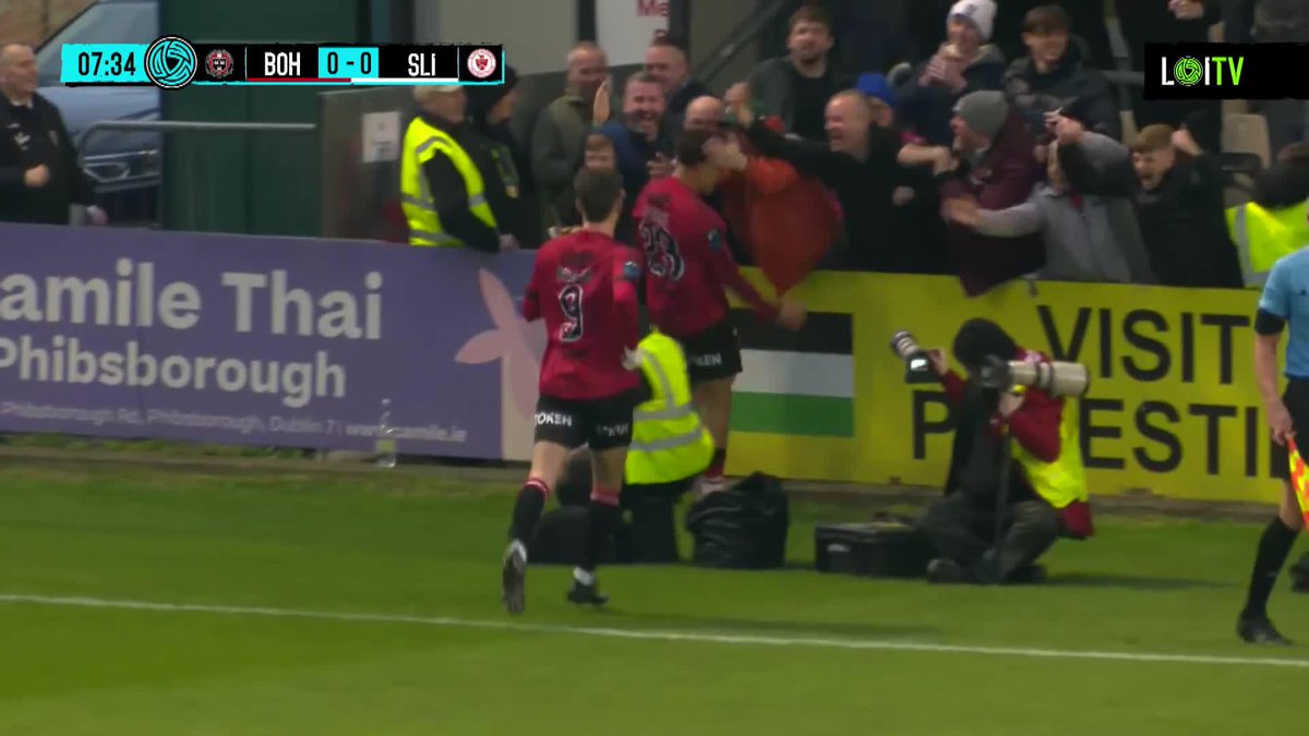 Zane Myers’ goal that gave Bohemians an early lead against Sligo Rovers
