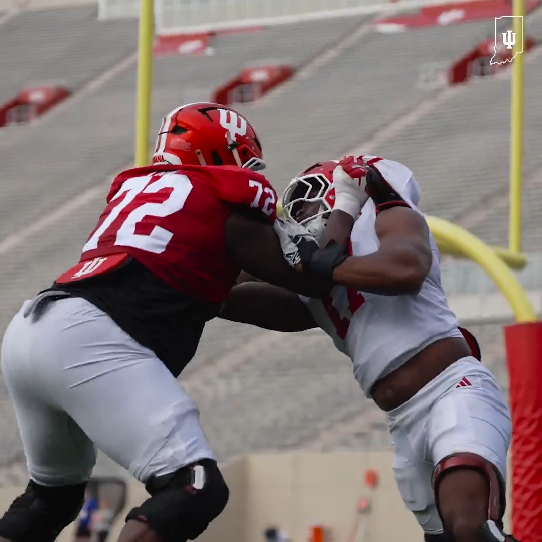 Working at the line of scrimmage.